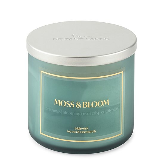 Distant Lands Moss & Bloom 3-Wick Scented Jar Candle