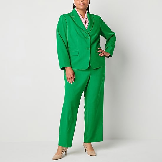 Black Label by Evan-Picone Womens Plus Classic Fit Suit Jacket