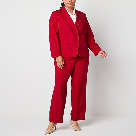 Black Label by Evan-Picone Womens Plus Classic Fit Suit Jacket