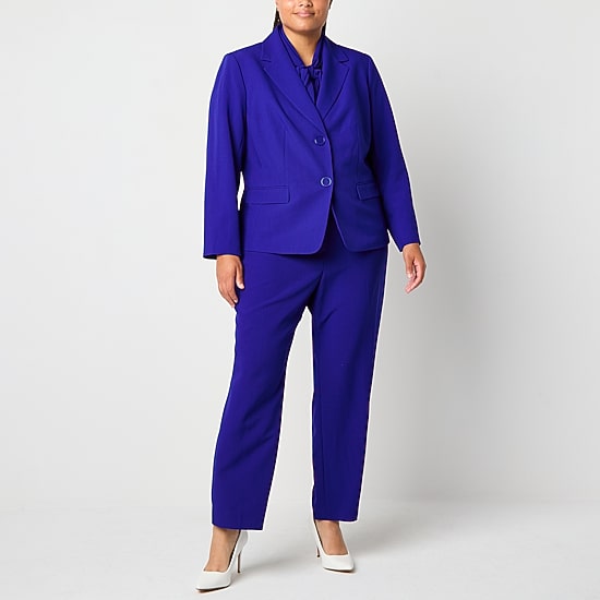 Black Label by Evan-Picone Womens Plus Classic Fit Suit Jacket