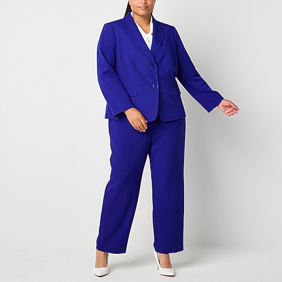 Black Label by Evan-Picone Womens Plus Classic Fit Suit Jacket