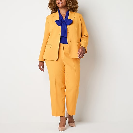Black Label by Evan-Picone Womens Plus Classic Fit Suit Jacket