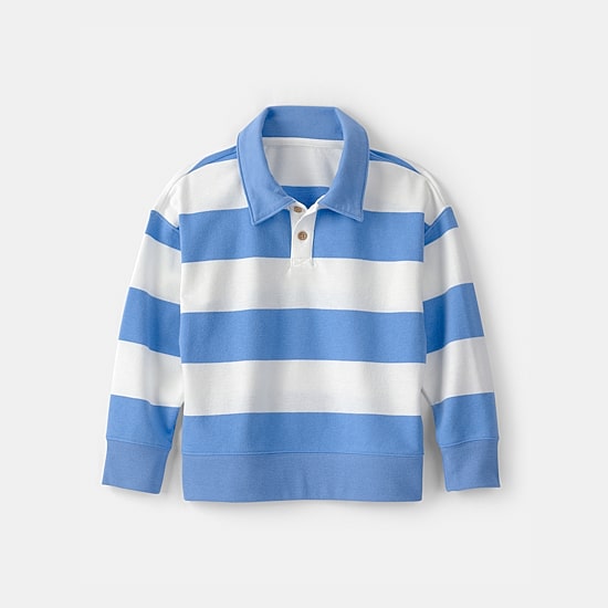 Carter's Little & Big Kid Boys Long Sleeve Regular Fit Polo Shirt