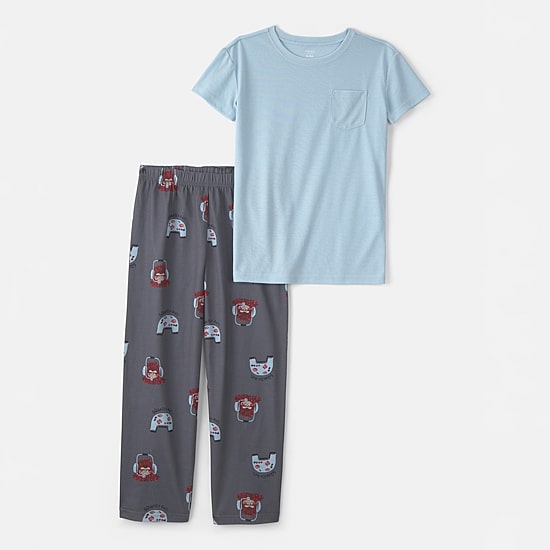 Carter's Little & Big Kid Boys Round Neck Short Sleeve 2-pc. Pajama Set
