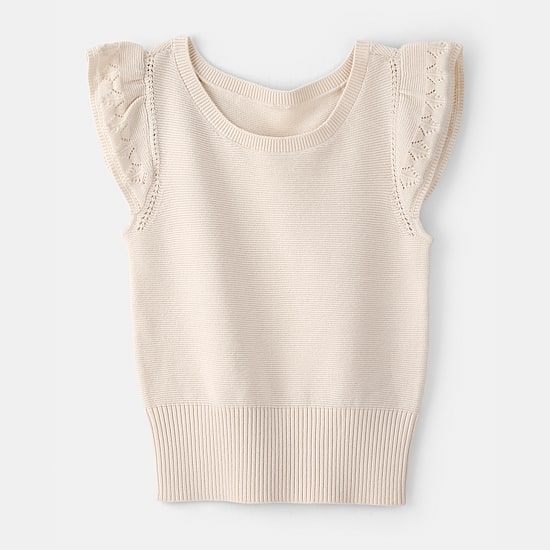 Carter's Little & Big Kid Girls Round Neck Short Sleeve Blouse