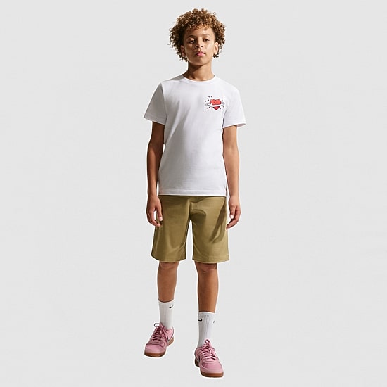 Nike Club Big Kid Unisex Crew Neck Short Sleeve Regular Fit Graphic T-Shirt