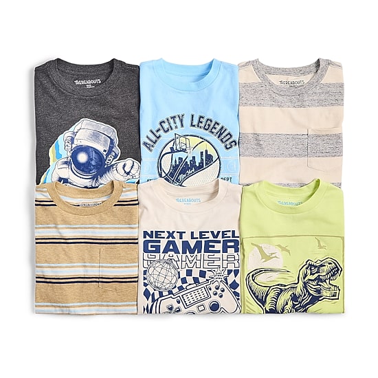 Thereabouts Little & Big Kid Boys Crew Neck Short Sleeve Regular Fit Graphic T-Shirt