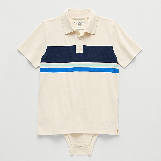Thereabouts Little & Big Kid Boys Bodysuit Closure Easy-on + Easy-off Adaptive Short Sleeve Bodysuit