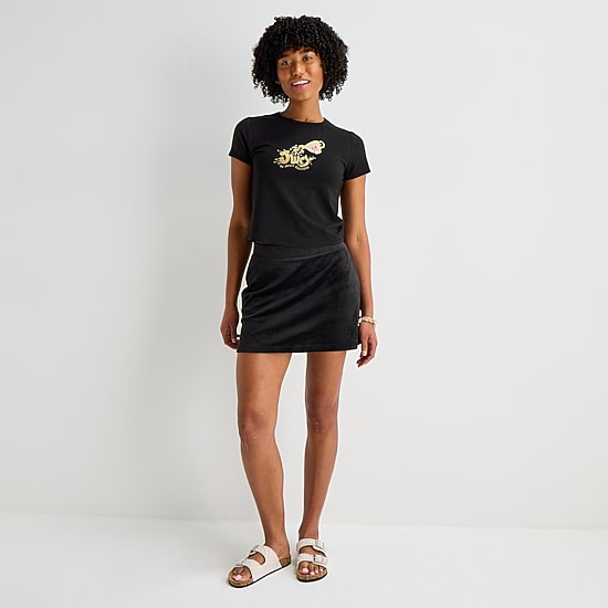 Juicy By Juicy Couture Womens Juniors Mid Rise Scooter Skirt