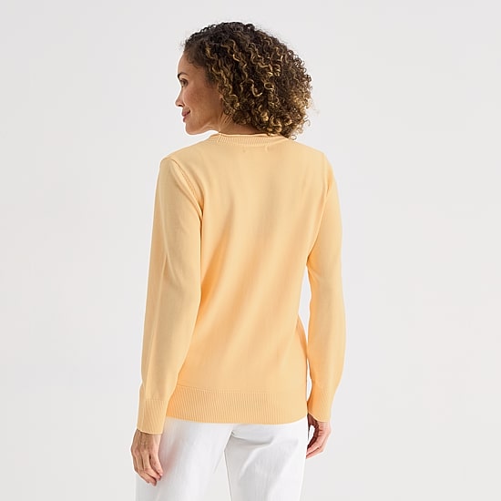 Liz Claiborne Womens V Neck Long Sleeve Button Cardigan