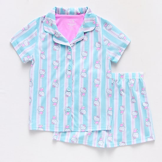 Little & Big Kid Girls Hello Kitty Crew Neck Short Sleeve 2-pc. Pajama Set