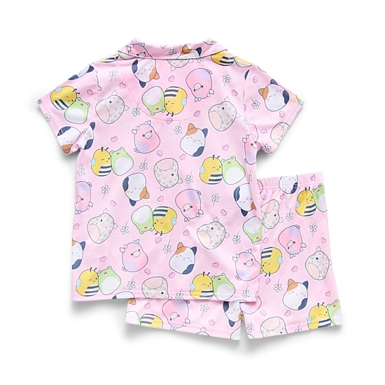 Little & Big Kid Girls Squishmallows Crew Neck Short Sleeve 2-pc. Pajama Set