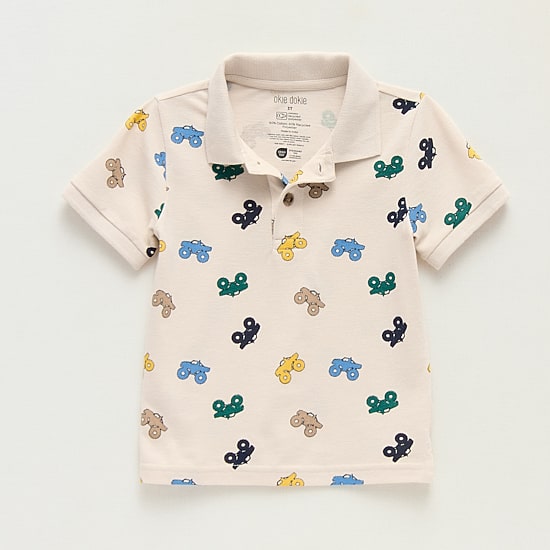 Okie Dokie Toddler & Little Boys Short Sleeve Regular Fit Polo Shirt