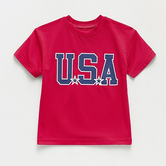 Okie Dokie Active Toddler & Little Boys Crew Neck Short Sleeve Regular Fit Graphic T-Shirt
