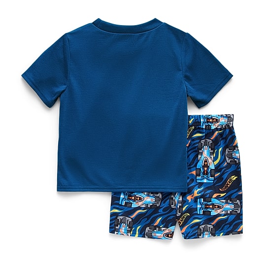 Toddler Boys Hot Wheels Crew Neck Short Sleeve 2-pc. Pajama Set