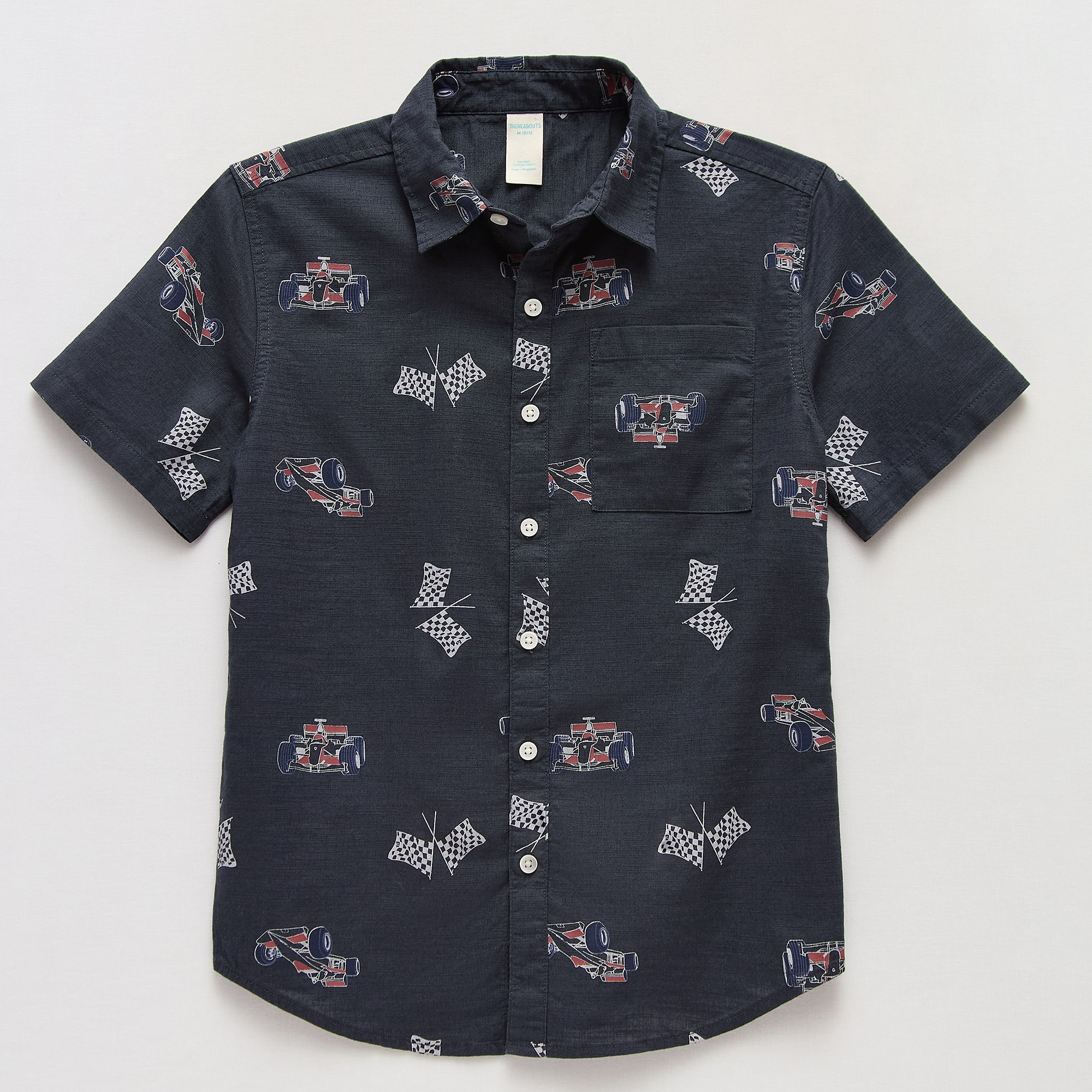 Thereabouts Little & Big Kid Boys Short Sleeve Regular Fit Button-Down Shirt