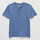 Thereabouts Little & Big Kid Boys Short Sleeve Regular Fit Henley Shirt