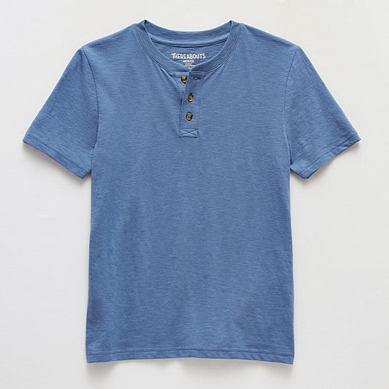 Thereabouts Little & Big Kid Boys Short Sleeve Regular Fit Henley Shirt