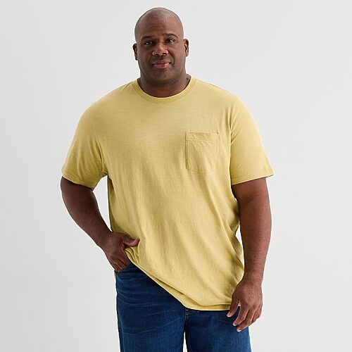 mutual weave Mens Crew Neck Short Sleeve Big and Tall T-Shirt, 6x-large, Gray