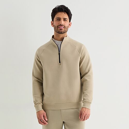 Xersion Mens Mock Neck Long Sleeve Quarter-Zip Pullover, X-large, Green
