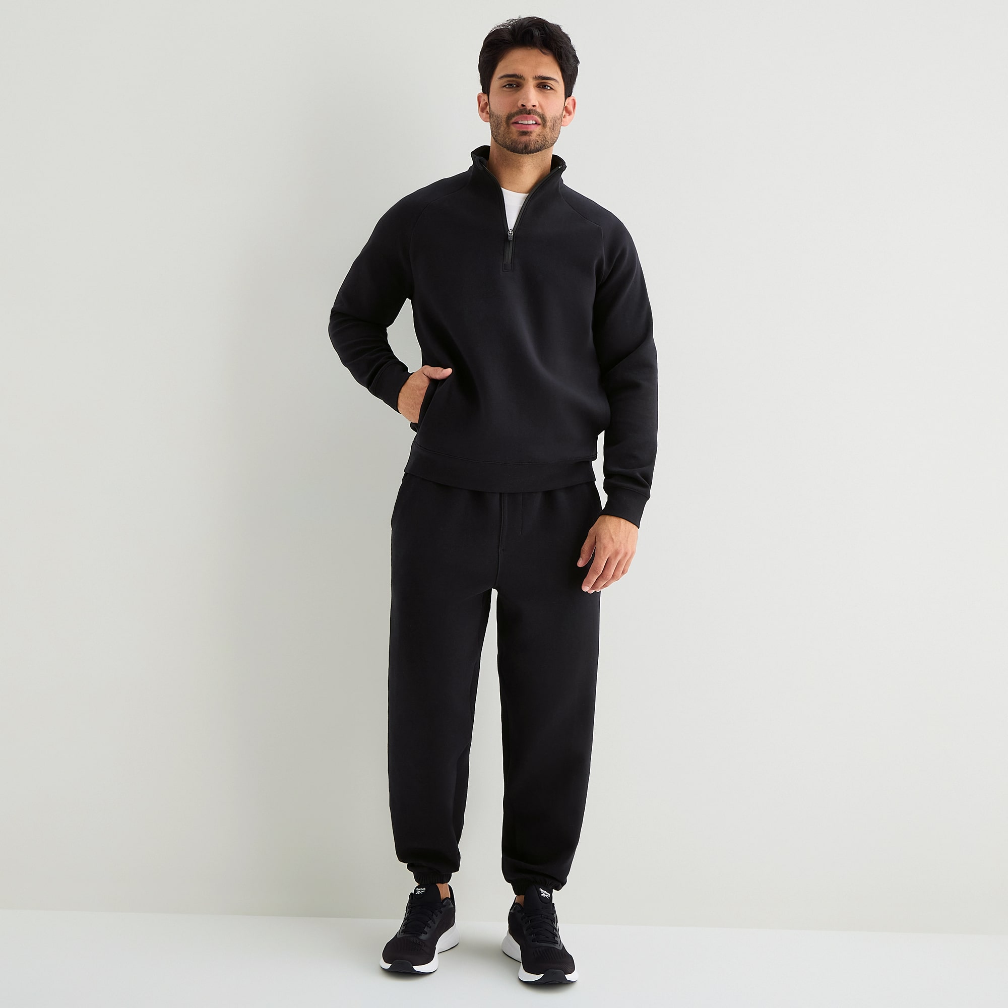 Xersion Mens Mock Neck Long Sleeve Quarter-Zip Pullover