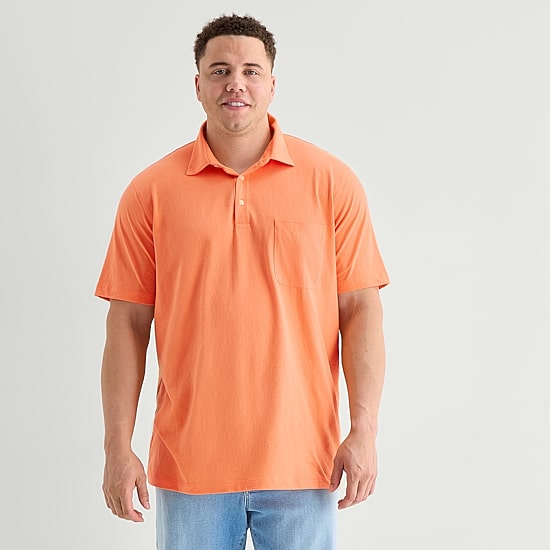 St. John's Bay Jersey Big and Tall Mens Classic Fit Short Sleeve Polo Shirt