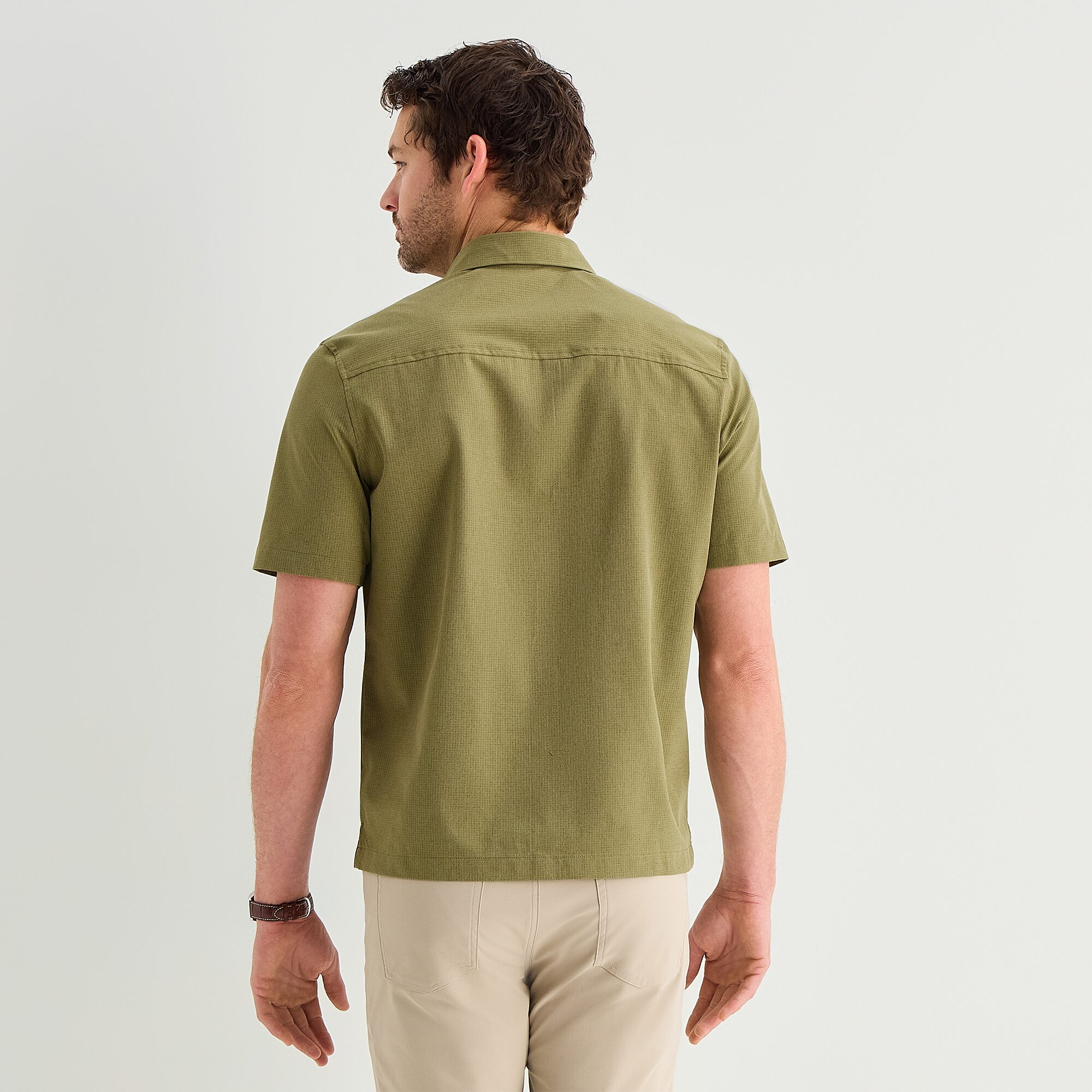 Stylus Mesh Mens Short Sleeve Camp Shirt