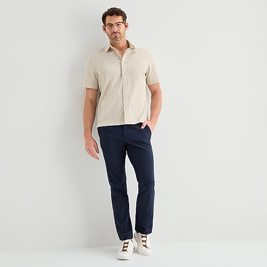 Stylus Mesh Mens Short Sleeve Camp Shirt