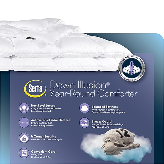 Serta Down Illusion All Season Warmth Down Alternative Comforter