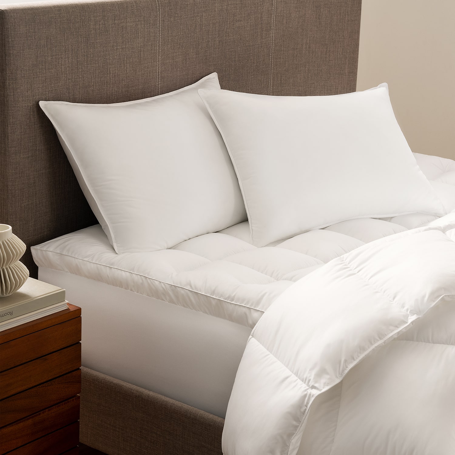 Serta® Down Illusion Firm Density 2-Pack Allergen Barrier 2 Pack Firm Density Bed Pillow