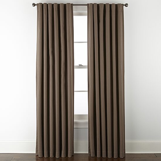 Linden Street Naturals 3-Ways To Hang Rod Pocket Back Tab 100% Blackout Single Curtain Panel