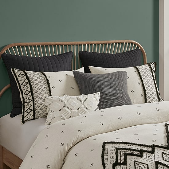 INK+IVY Marta 3 Piece Flax and Cotton Blended Duvet Cover Set