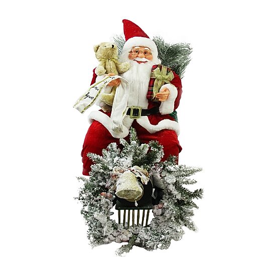 26'' Red and White Traditional Santa Claus Christmas Figure