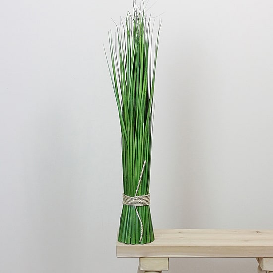 30.25'' Green Artificial Onion Grass Bundle Wrapped with Jute Rope Decoration