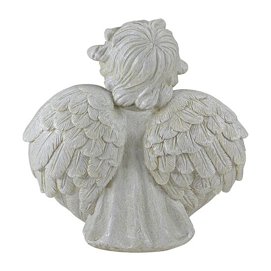 9'' Cherub Angel Wings Bird Feeder Outdoor Garden Statue