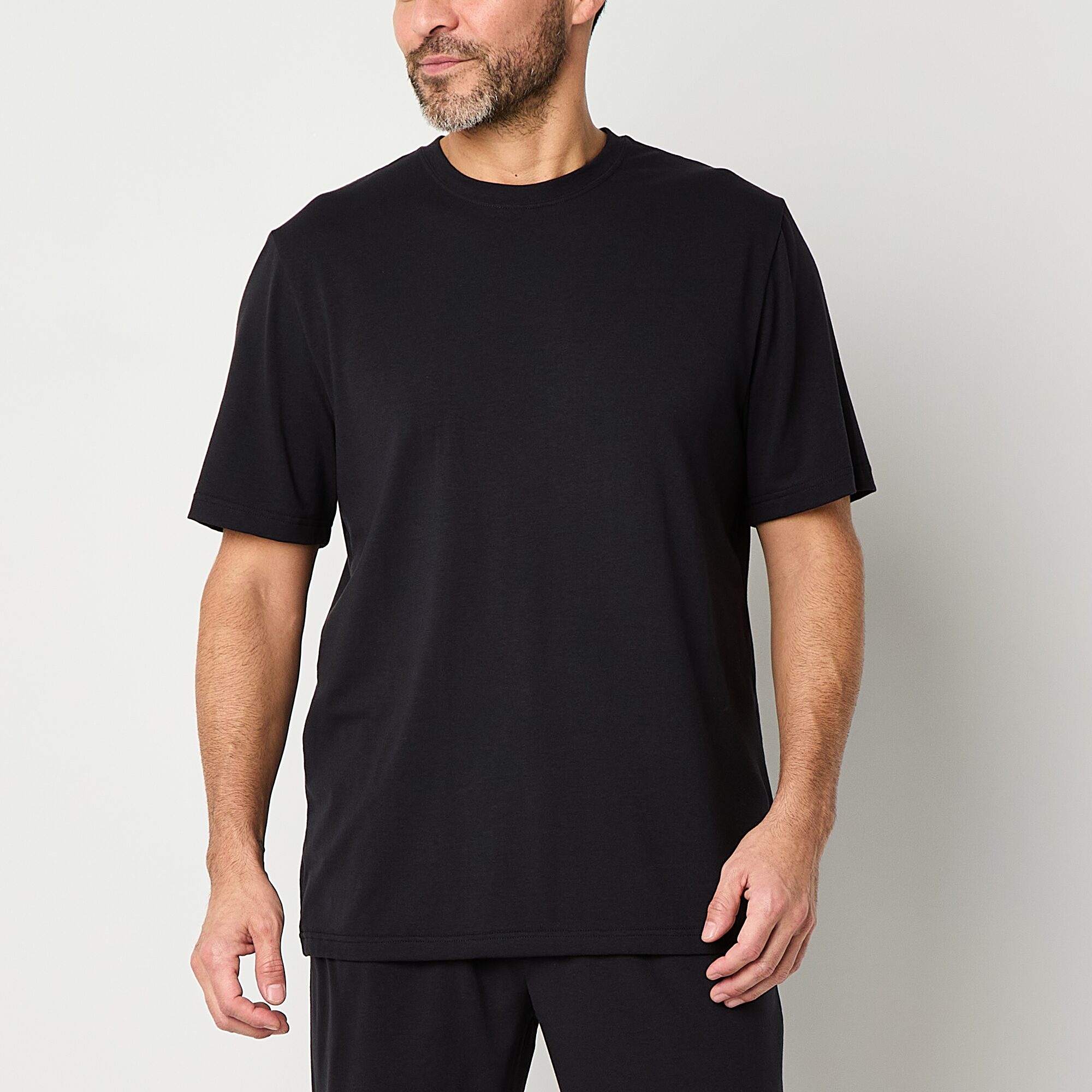 Stafford Mens Crew Neck Short Sleeve Pajama Top