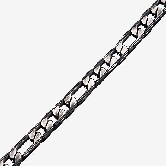 Mens Stainless Steel 22 Inch Figaro Chain Necklace