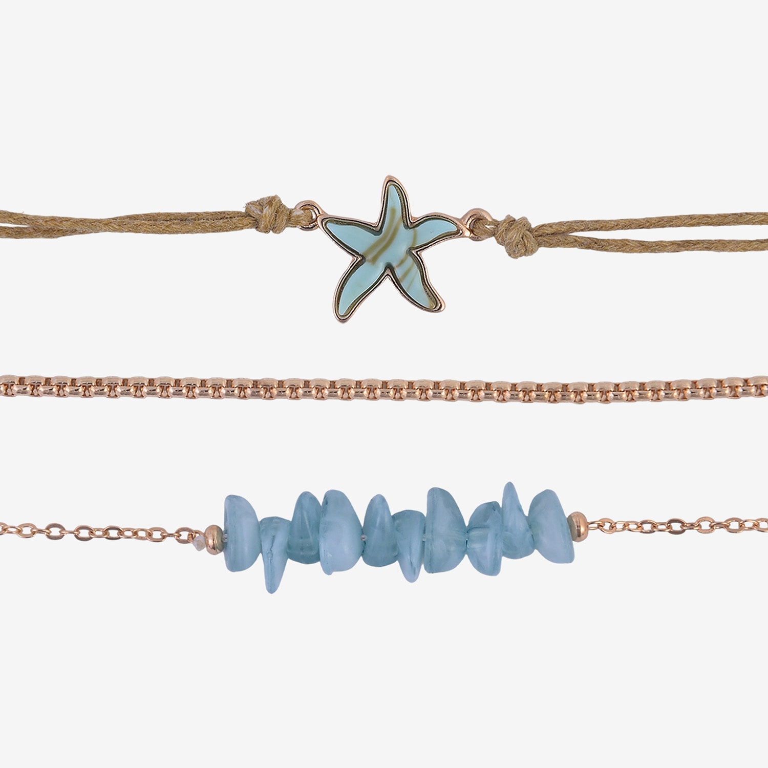 Arizona Womens 9 Inch Box Arrow Ankle Bracelet