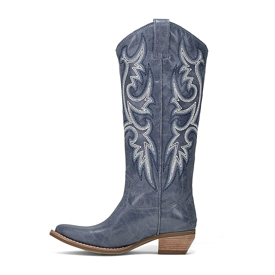 Frye and Co. Womens Irlene Stacked Heel Cowboy Boots