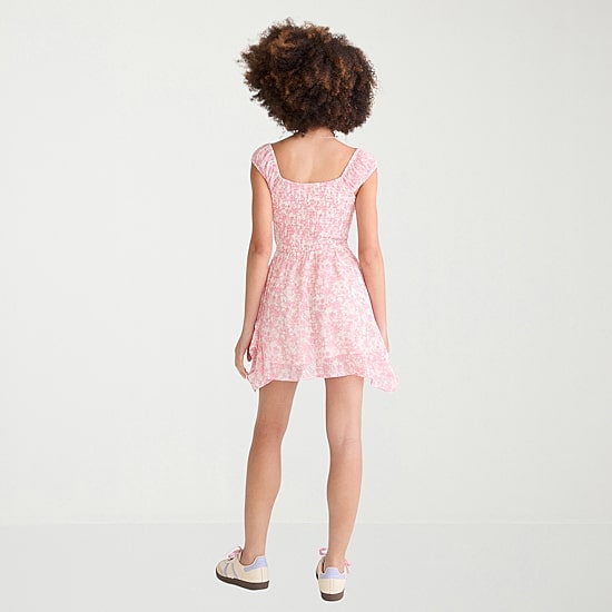 AEROPOSTALE Womens Juniors Sweetheart Neck Short Sleeve Sundress