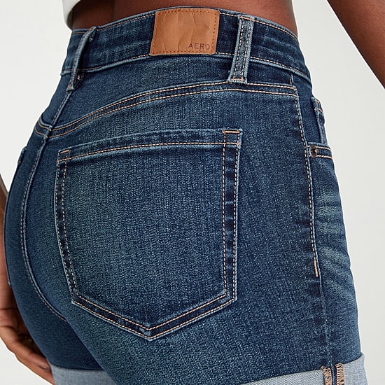 AEROPOSTALE Womens 3" High Rise Juniors Denim Short