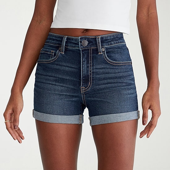 AEROPOSTALE Womens 3" High Rise Juniors Denim Short