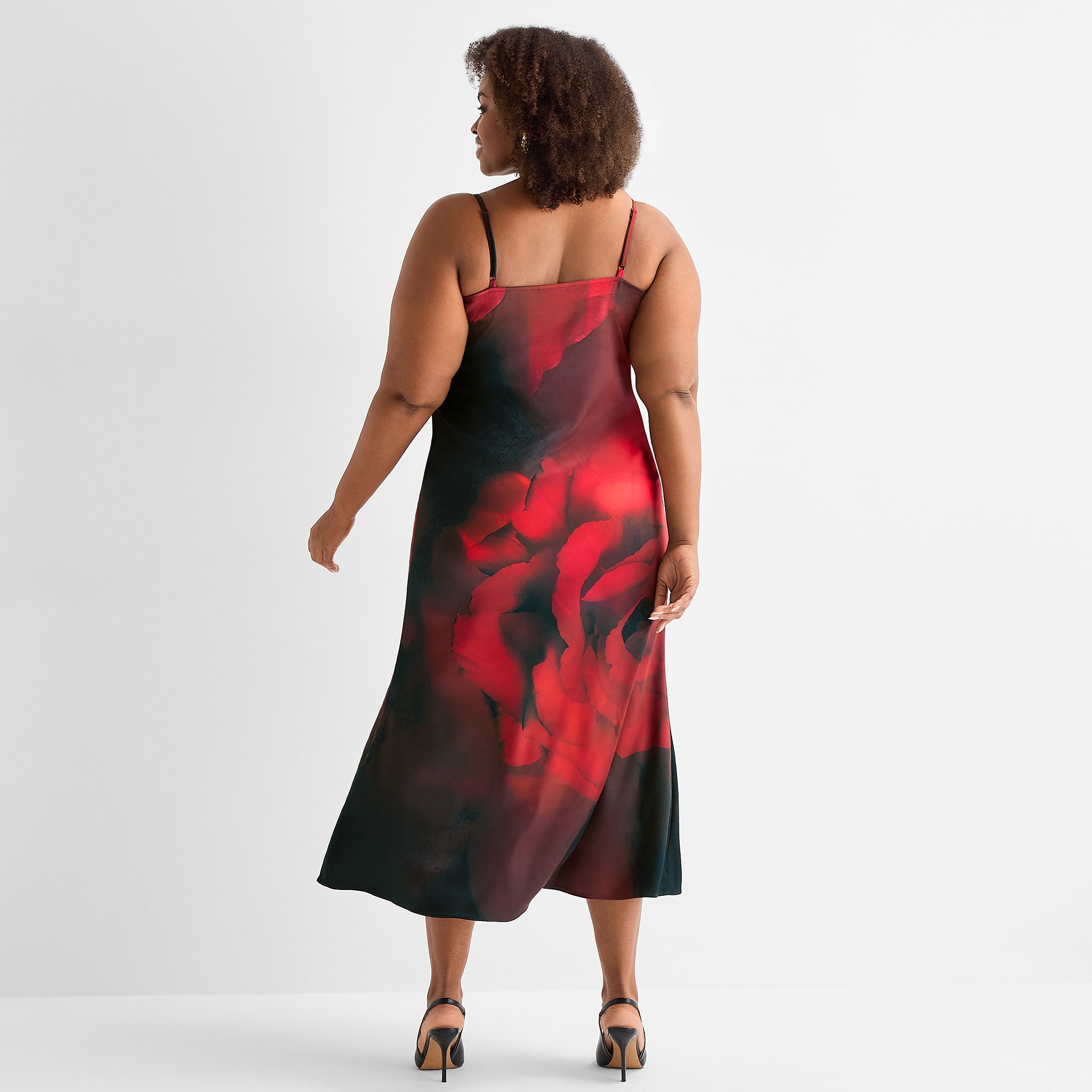 Ashley Graham Womens Satin Slip Dress