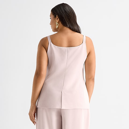 Ashley Graham Womens Plus Sleeveless Vest