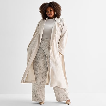 Gallery Womens Faux Fur Midweight Coat, Color: Cognac - JCPenney