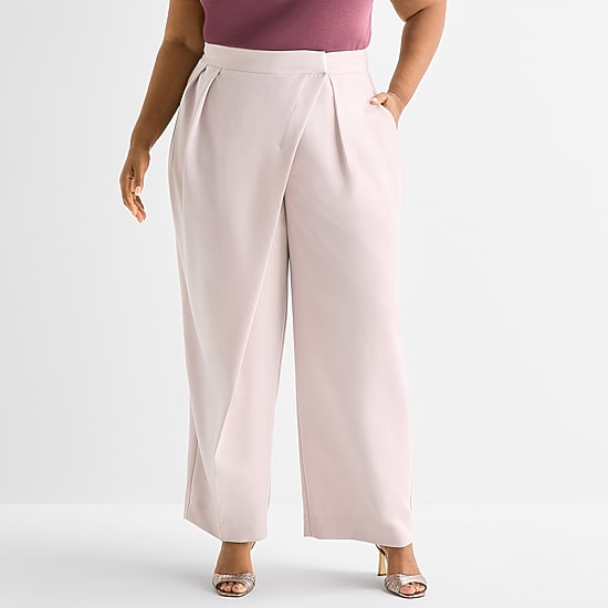 Ashley Graham Womens Plus Trouser