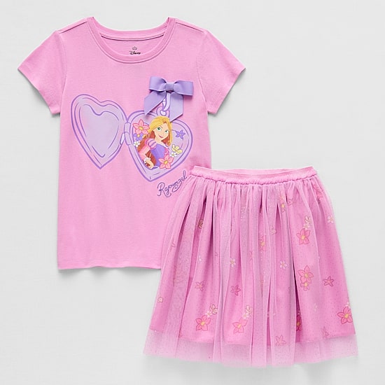 Disney Collection Little & Big Kid Girls 2-pc. Princess Rapunzel Skirt Set