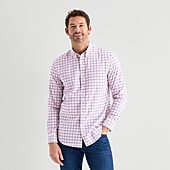 St. John's Bay Performance Mens Long Sleeve Classic Fit Button-Down Shirt