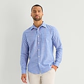 St. John's Bay Slub Mens Long Sleeve Classic Fit Button-Down Shirt