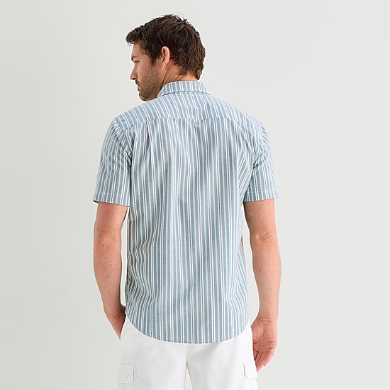 St. John's Bay Oxford Mens Short Sleeve Classic Fit Button-Down Shirt